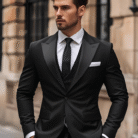 Classic Formal Black Suit for Mens