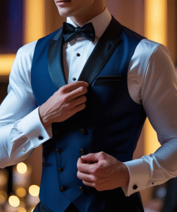 Classic Navy Tuxedo Waistcoat for Mens