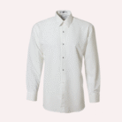 Cream Color Band Collar Shirt