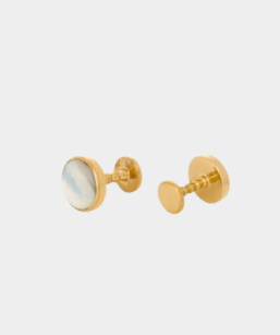 Gold Color Round Cufflinks