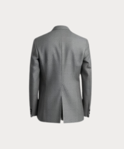 Grey Business suit two button back side