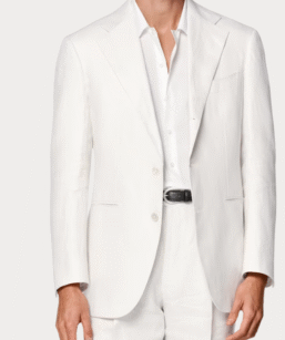 Off white relaxed fit suit