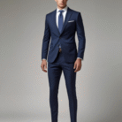 Slim Fit Navy Blue Suits For Men