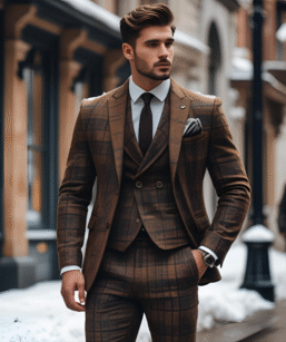 Layered Suits Winter Luxury in Every Stitch