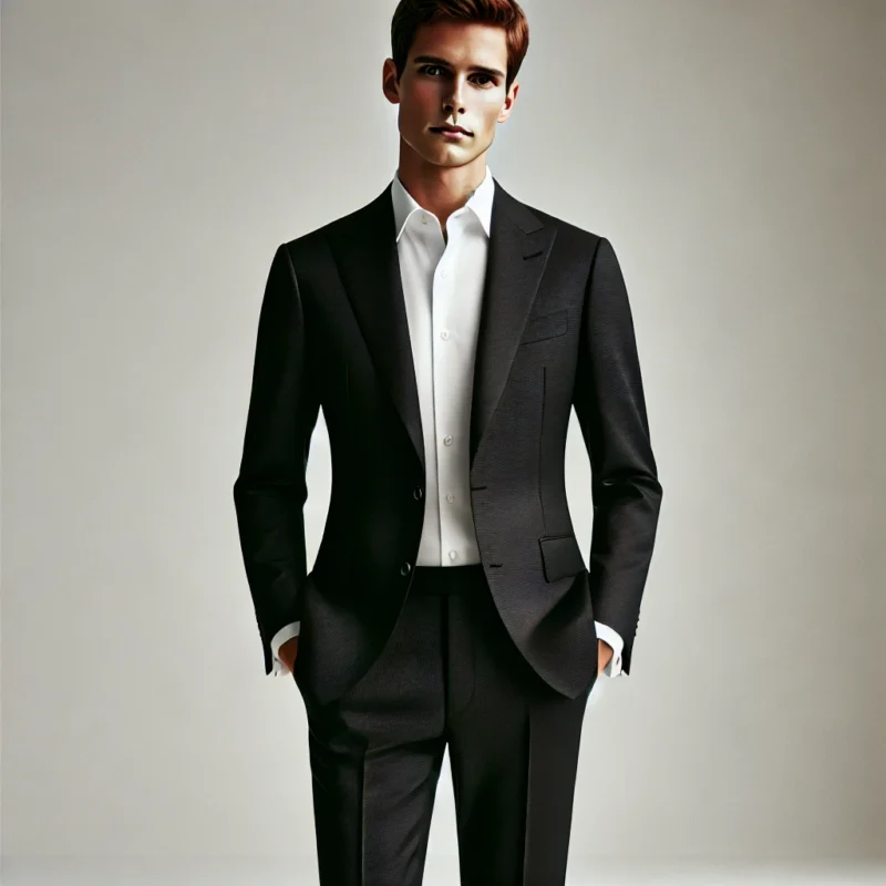 Black Blazer Two Piece Suit