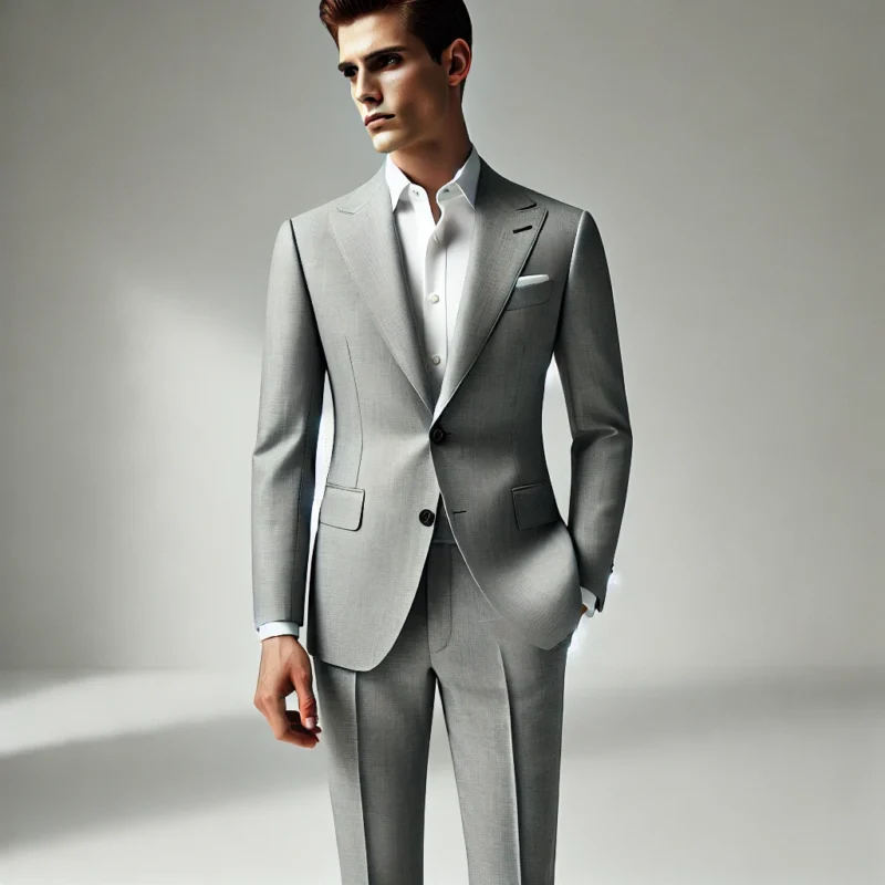 Light grey two piece suit