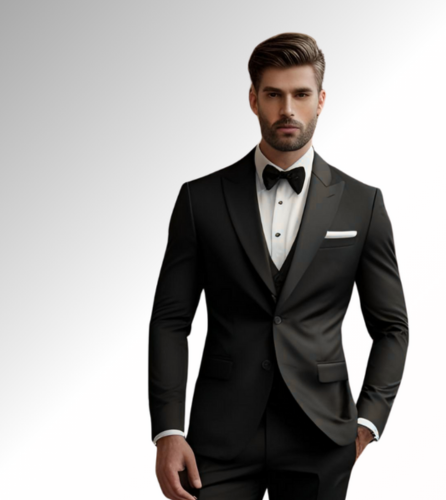 Slim Fit Black Color Suit