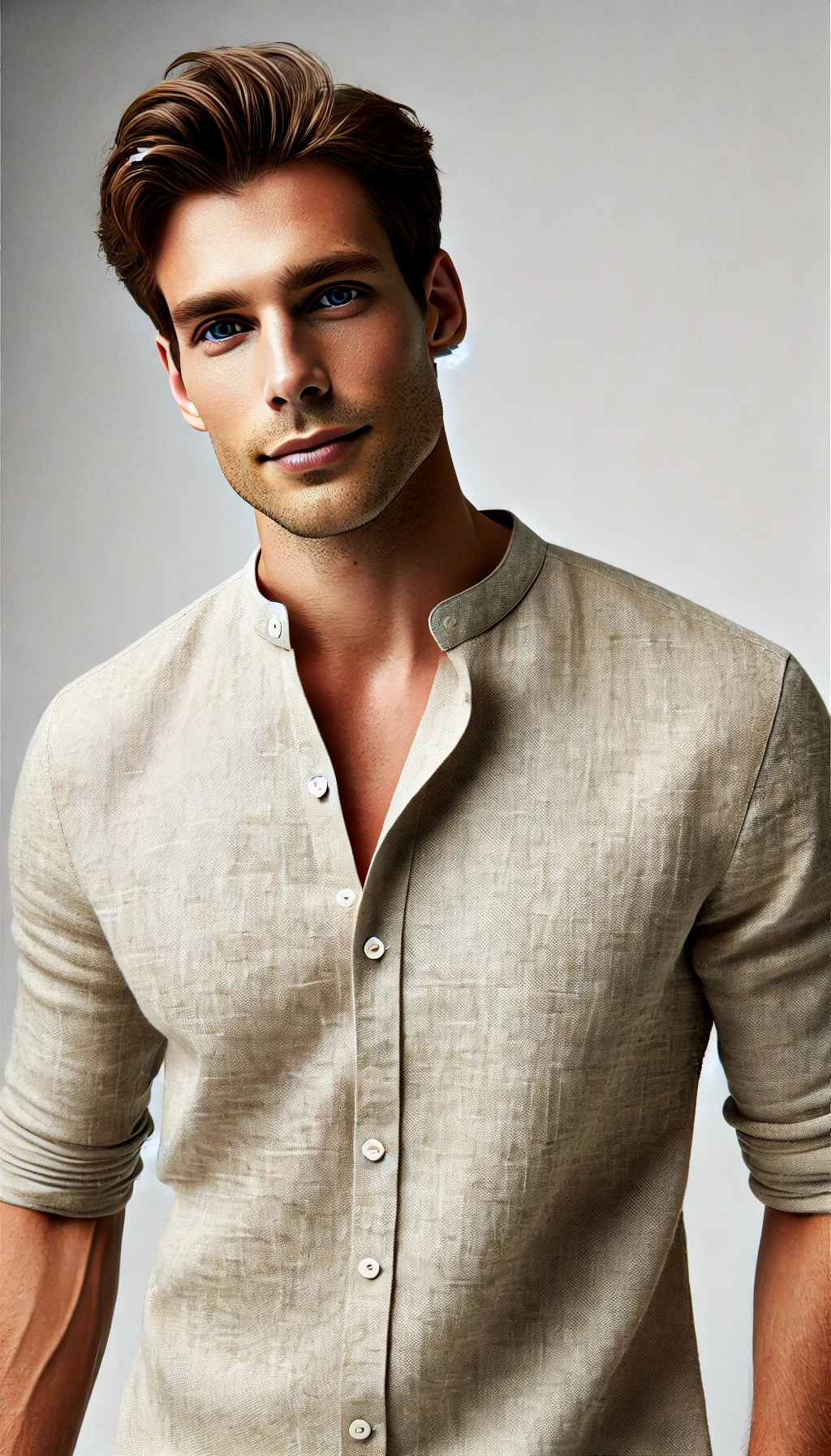 Beige linen shirt – Tomford Tailor