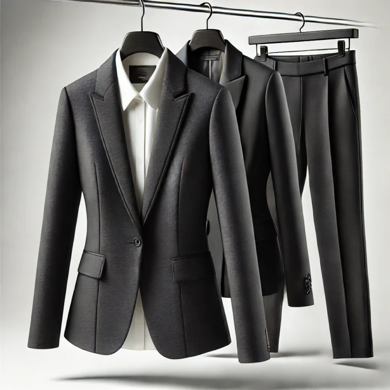 Black color two piece suits for women