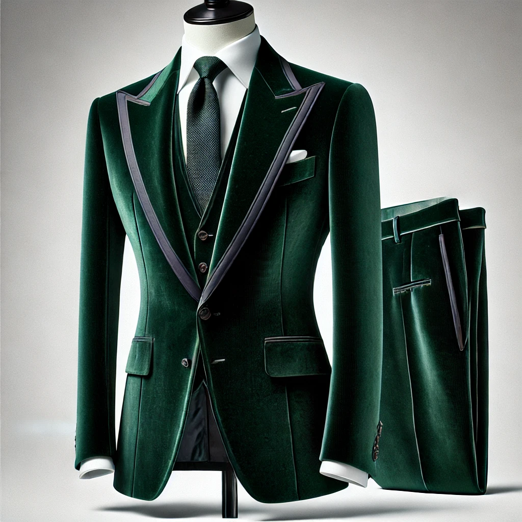 Forest green velvet suit – Tomford Tailor