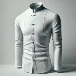 Mens mandarian collar shirt modern neckline