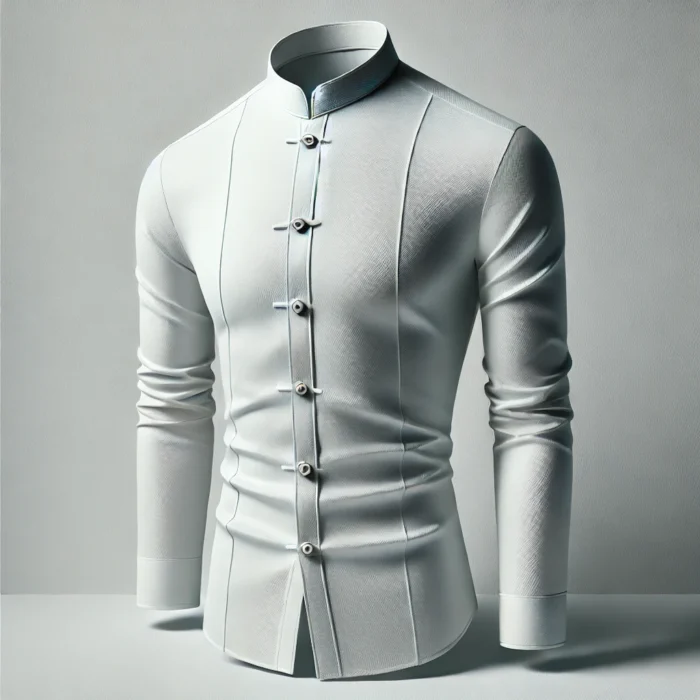 Mens mandarian collar shirt modern neckline