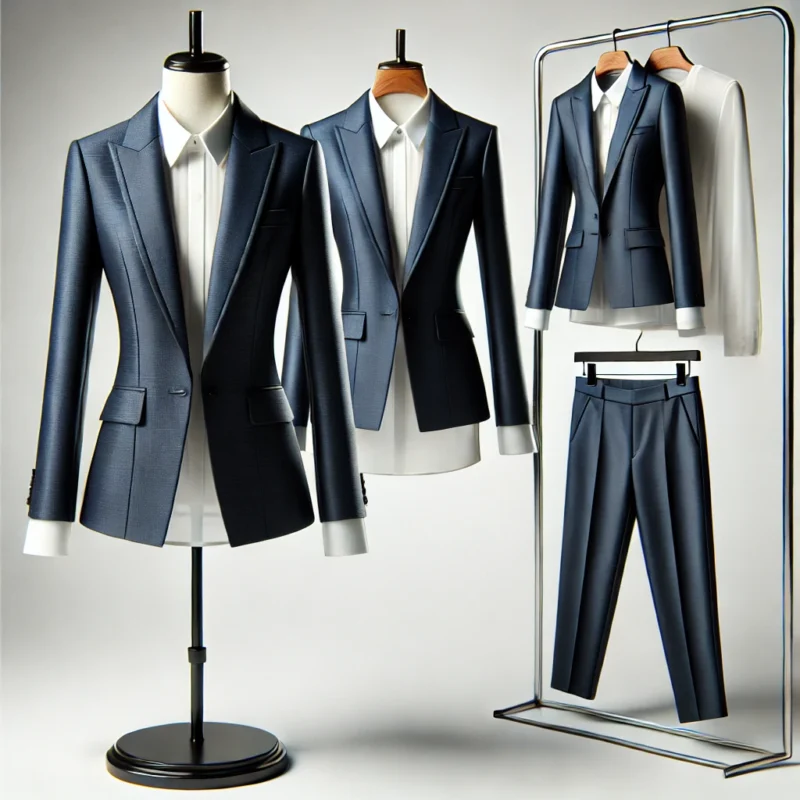 Navy Blue womens two piece suit