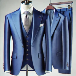 Royal blue three piece suits