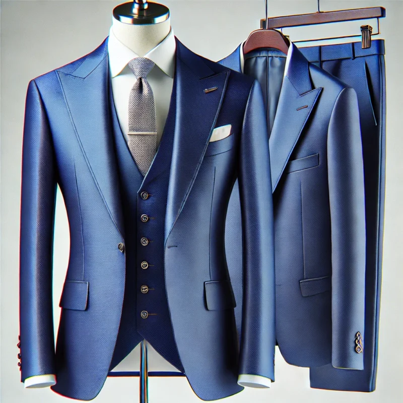 Royal blue three piece suits