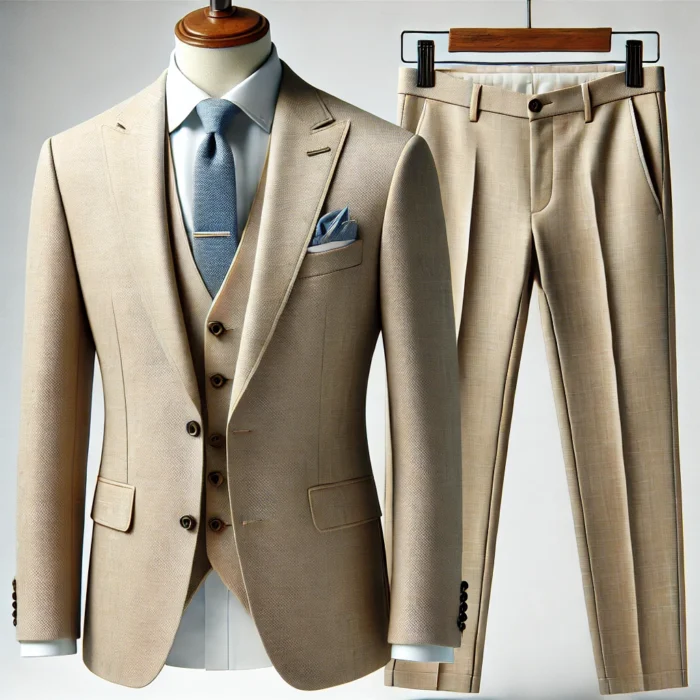 mens beige tan day suit