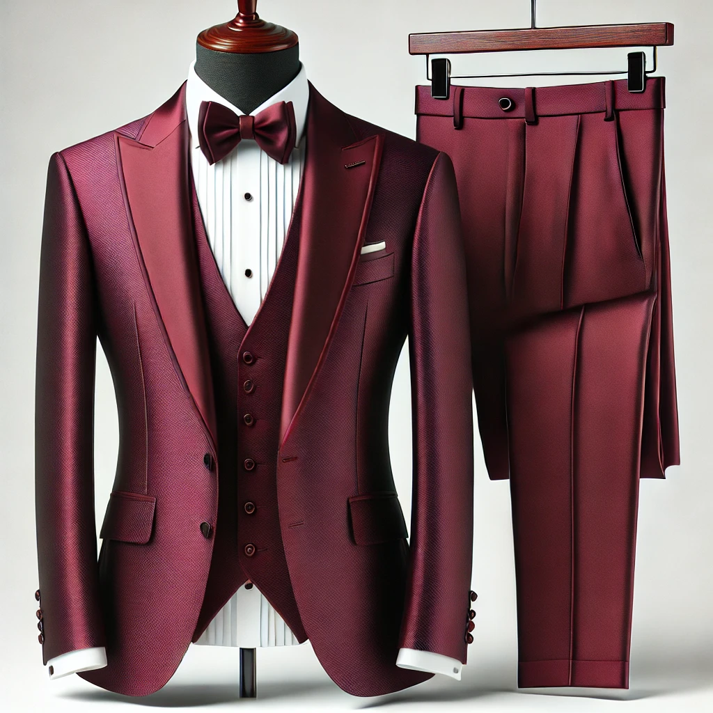 Burgundy wedding suit – Tomford Tailor