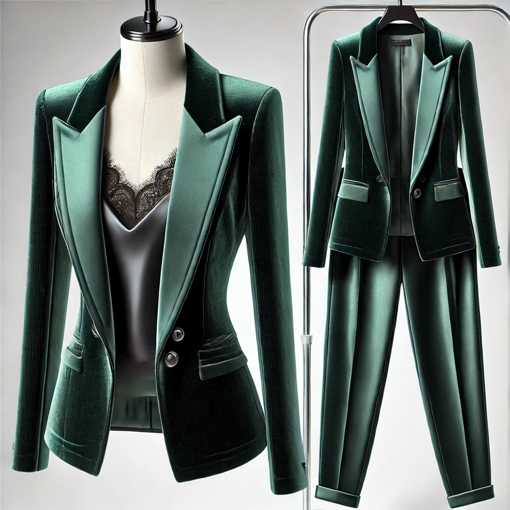 Women’s velvet evening suit – Tomford Tailor