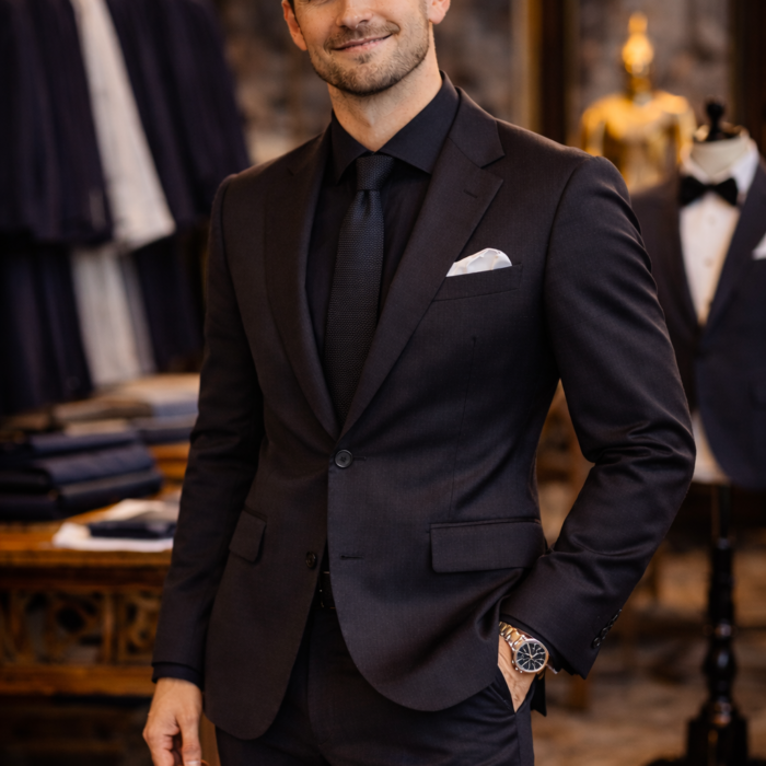 charcoal two piece suit chiang mai