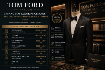Chiang Mai Tailor Prices (2026) – Real Cost of Custom Suits, Shirts & Tuxedos