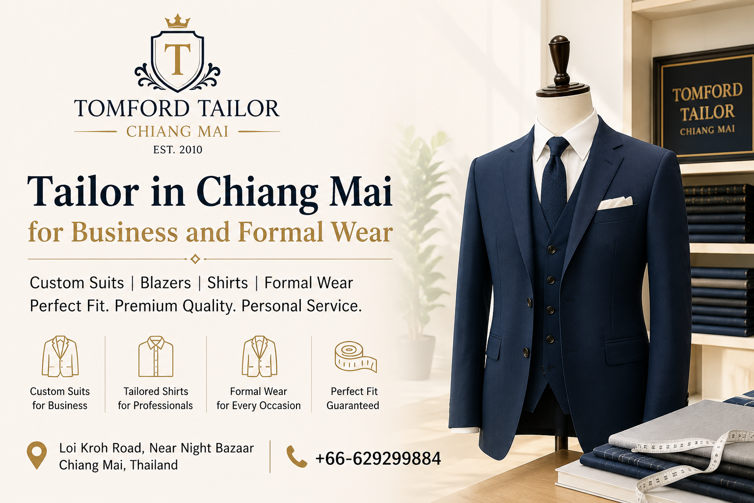 Tailor in Chiang Mai for Business and Formal Wear | Tomford Tailor