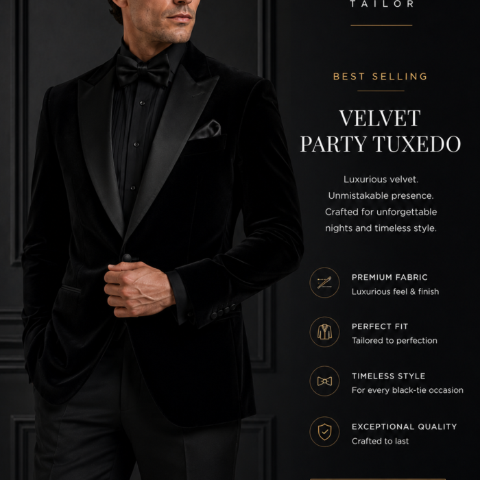 Velvet Party Tuxedo for Groom in Chiang Mai Velvet Party Tuxedo for Groom in Chiang Mai
