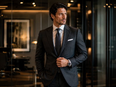 Professional man standing confidently in a perfectly fitted suit