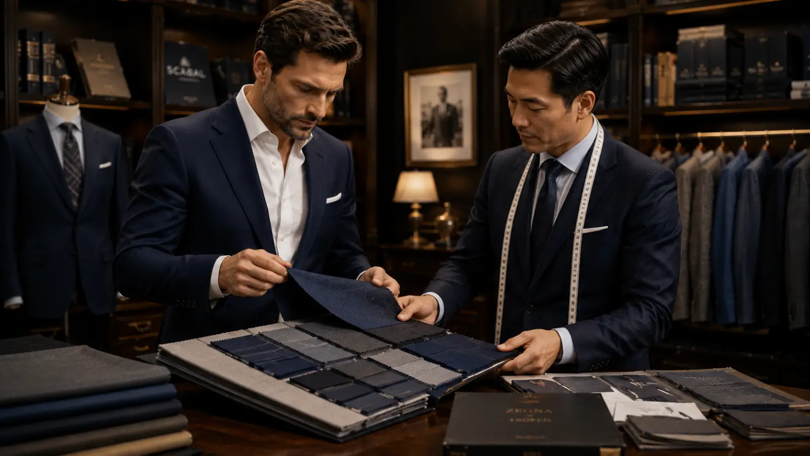 Luxury Suit Fabric Selection