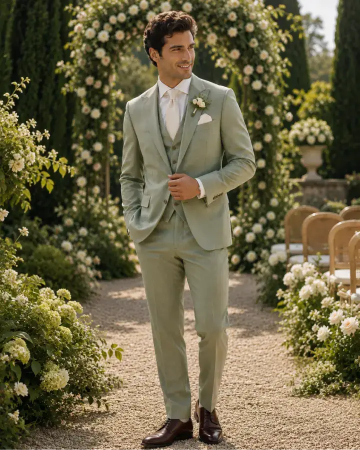 The Botanica - Sage Green Wedding Suit