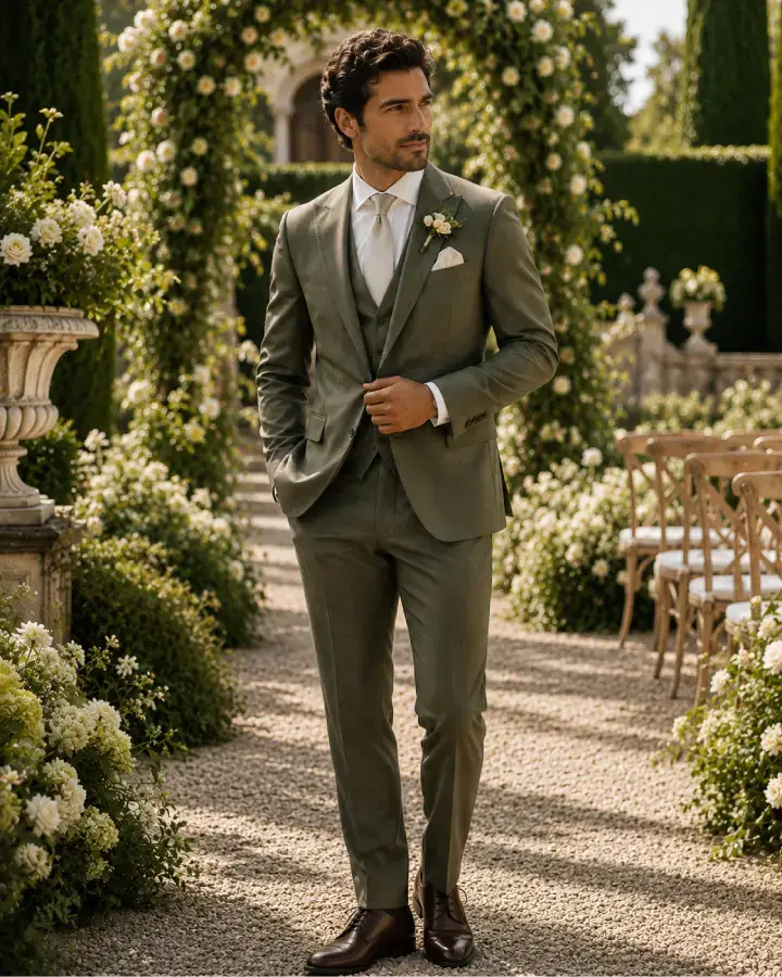 The Evergreen - Olive Wedding Suit