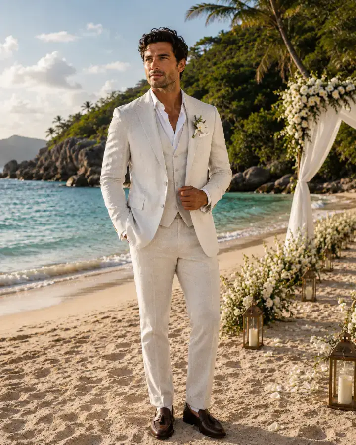 The Seychelles - Premium Beach Wedding Suit