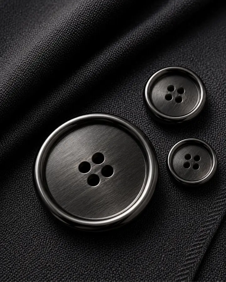Gunmetal Buttons