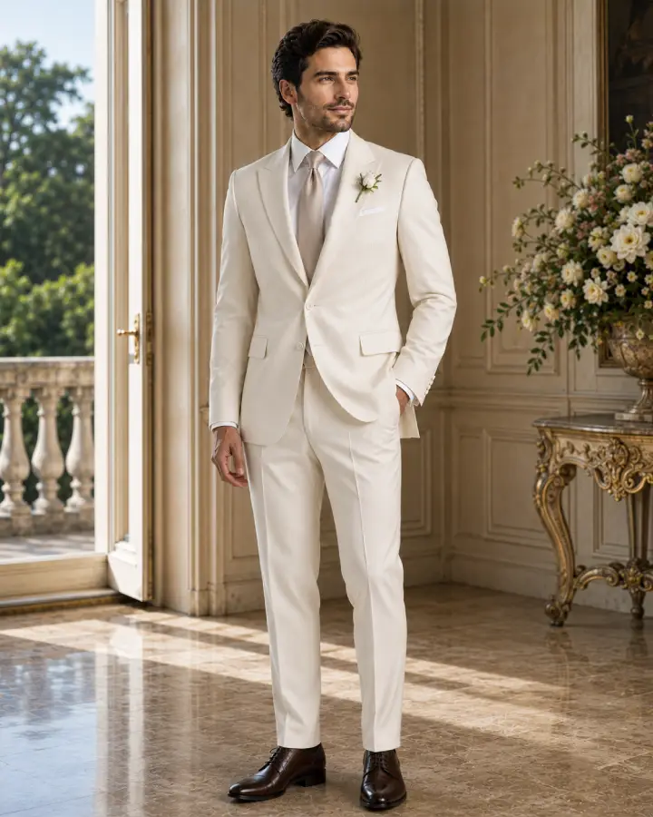 The Milano - Cream Bespoke Wedding Suit