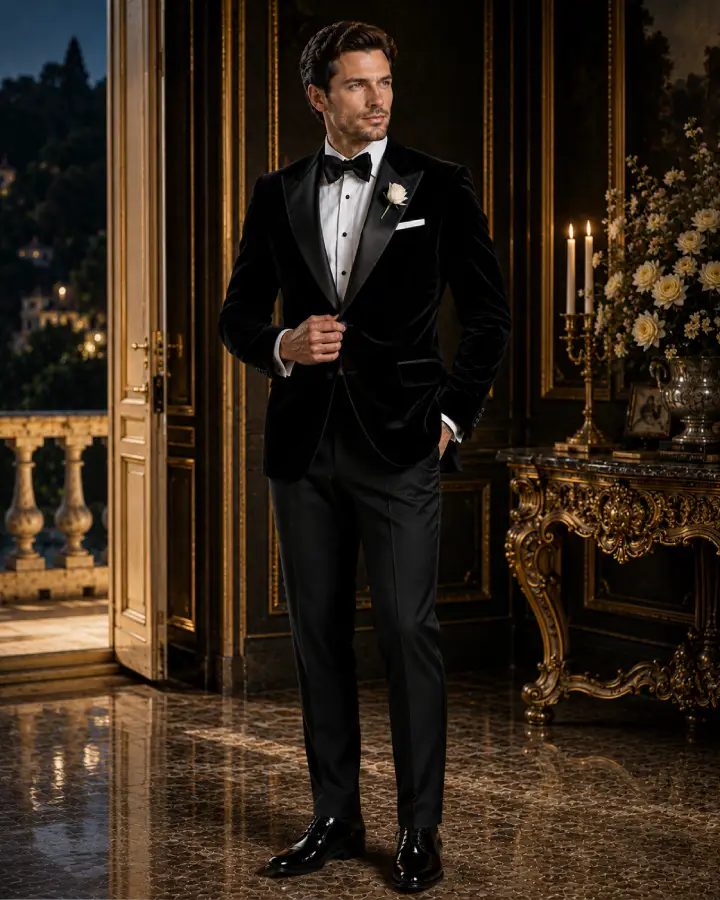 The Regent - Velvet Wedding Tuxedo