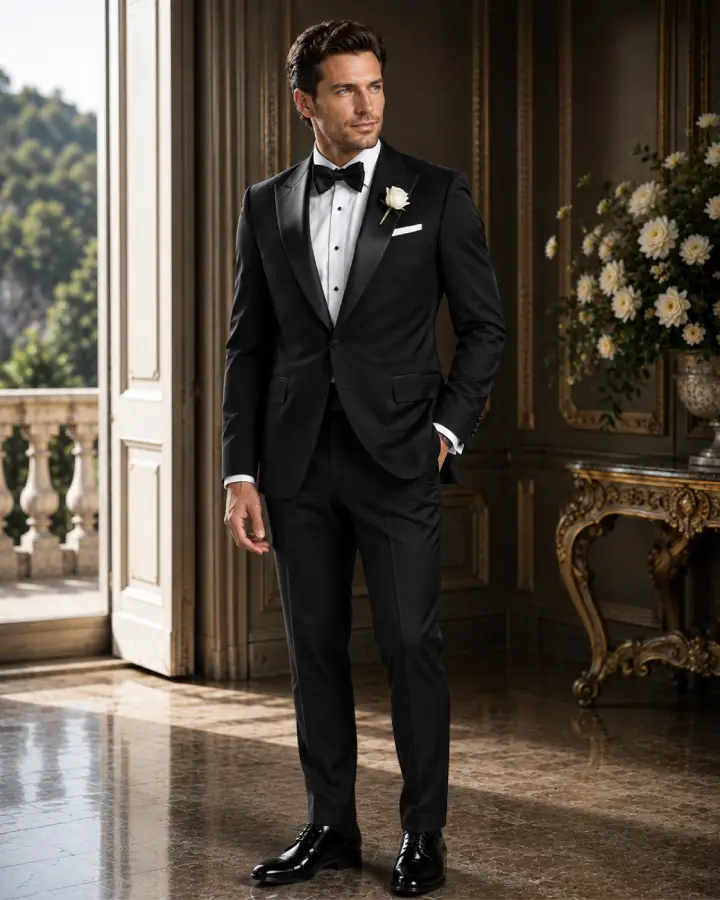 The Royale - Black Wedding Tuxedo