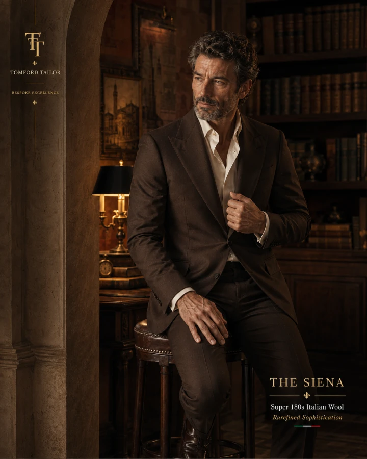 The Siena Premium Brown Italian Suit