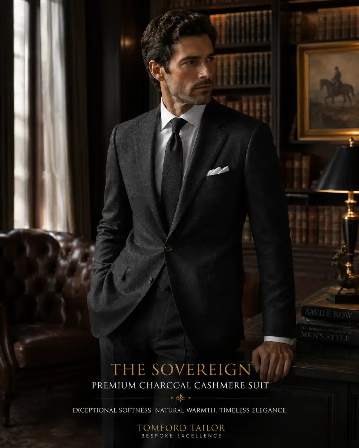 The Sovereign - Premium Charcoal Cashmere Suit