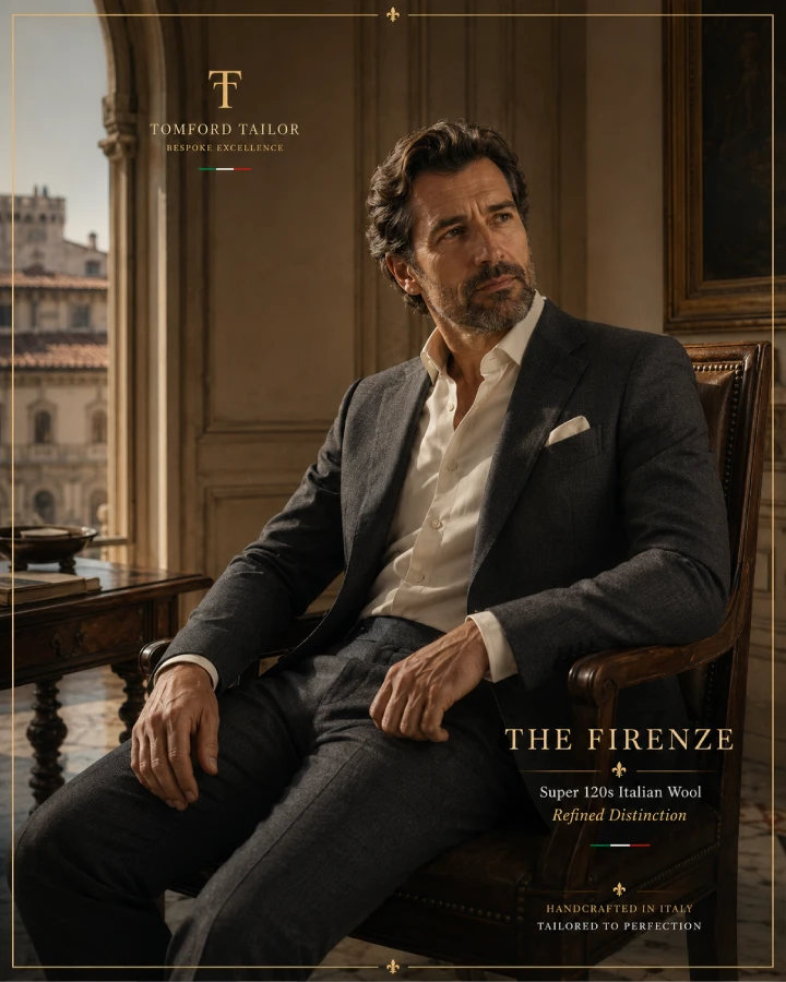 The Firenze Premium Charcoal Italian Suit