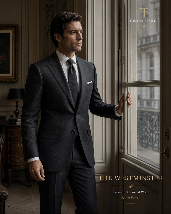 The Westminster Premium Charcoal Wool Suit