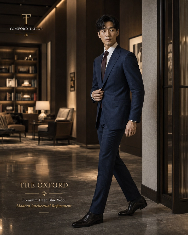 The Oxford Premium Deep Blue Wool Suit