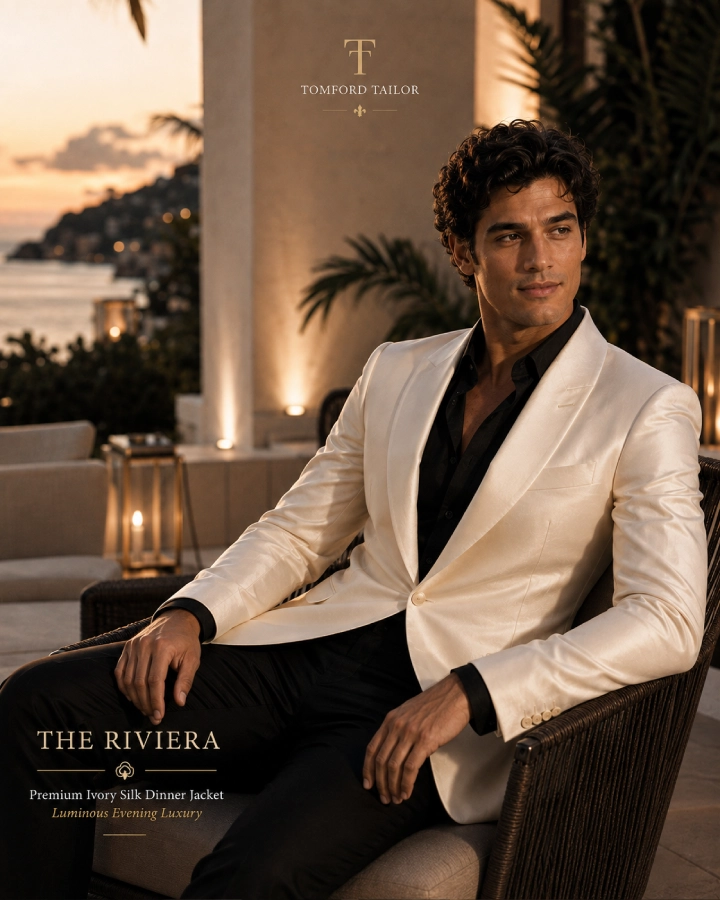 The Riviera Premium Ivory Silk Dinner Jacket