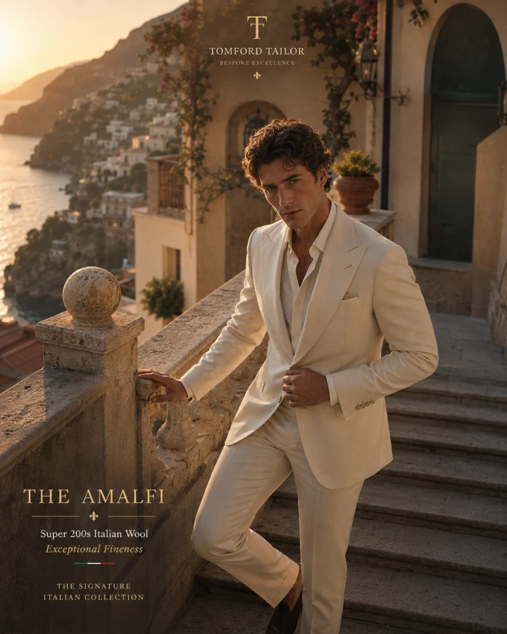 The Amalfi Premium Ivory Italian Suit