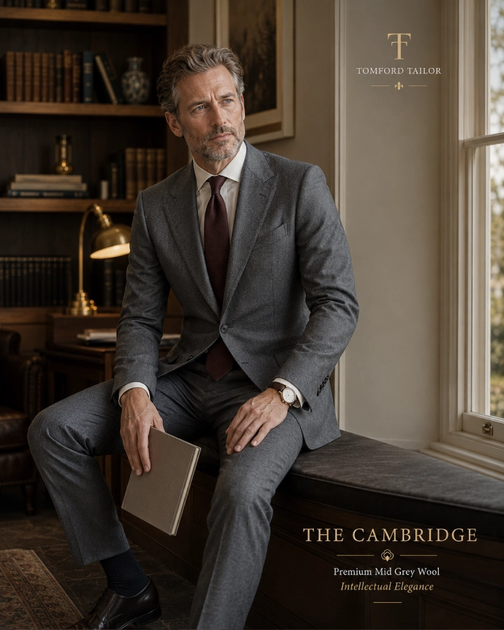 The Cambridge Premium Mid Grey Wool Suit