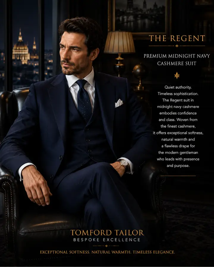 The Regent - Premium Midnight Navy Cashmere Suit