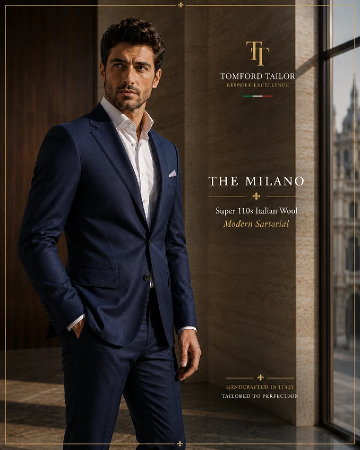 The Milano Premium Navy Italian Suit