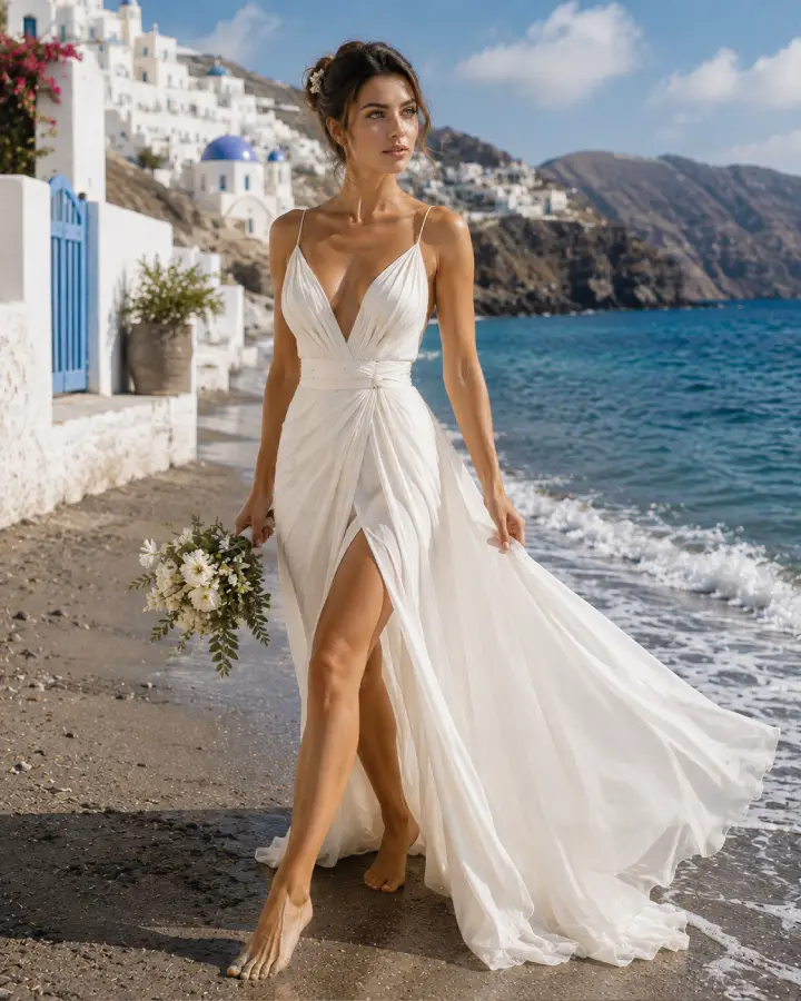 The Santorini - Beach Bridal Gown