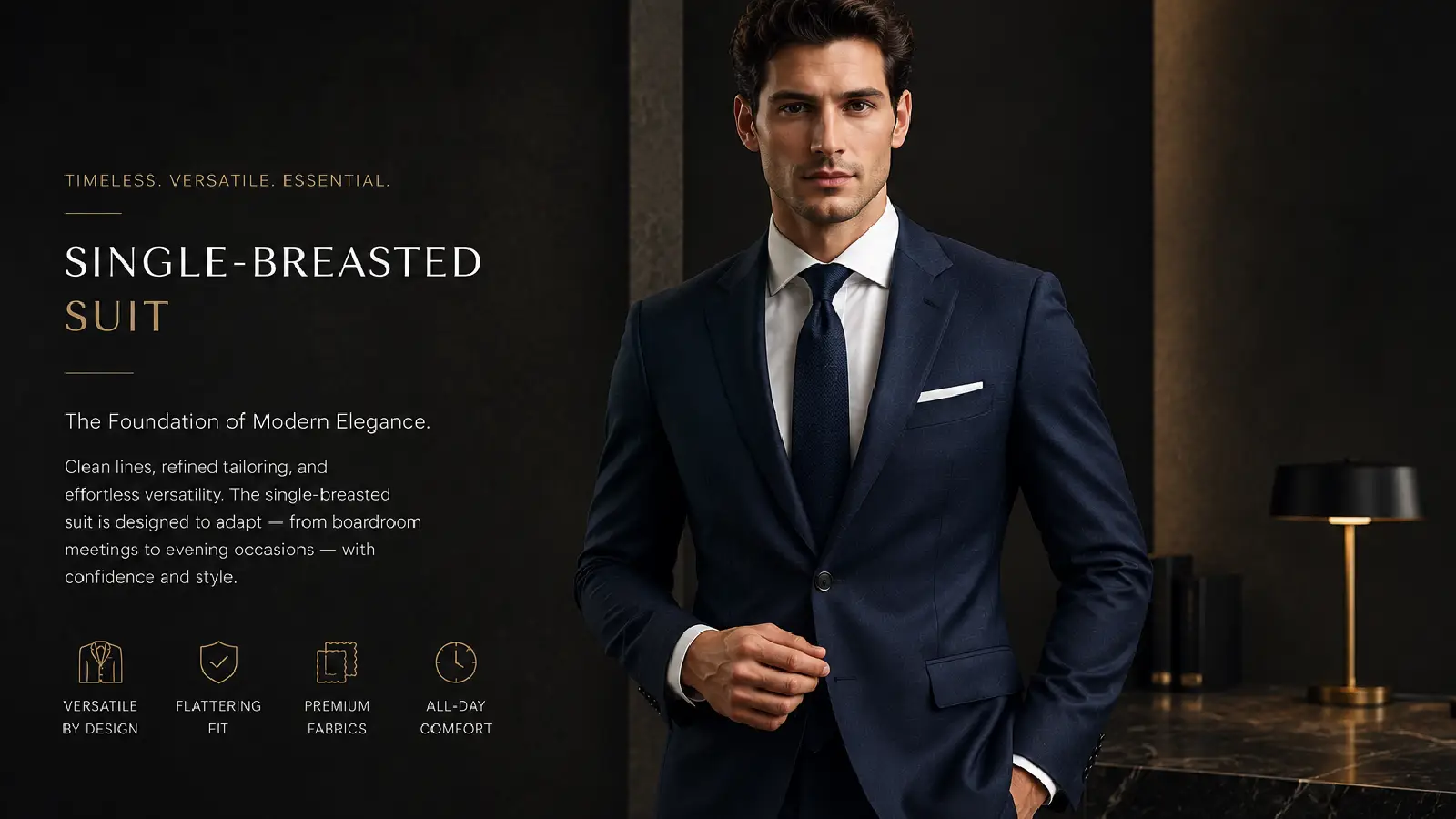 Single Breasted Business Suit