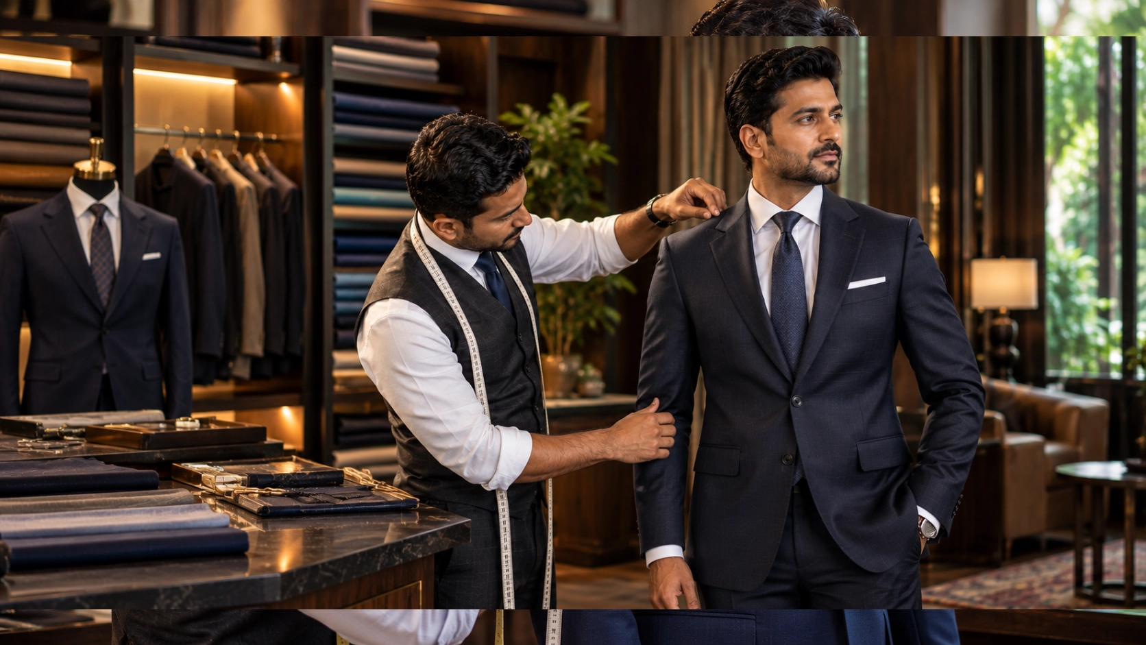 Elegant custom business suit for professional wear in Chiang Mai