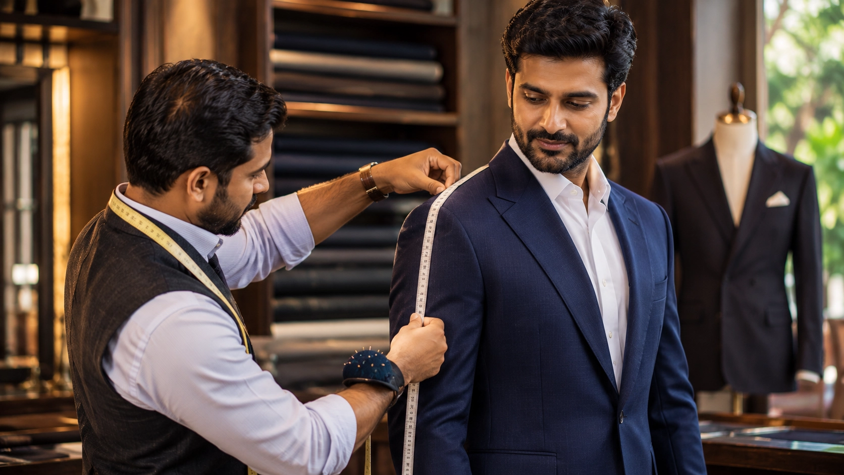 Custom-made men's suit tailored in Chiang Mai
